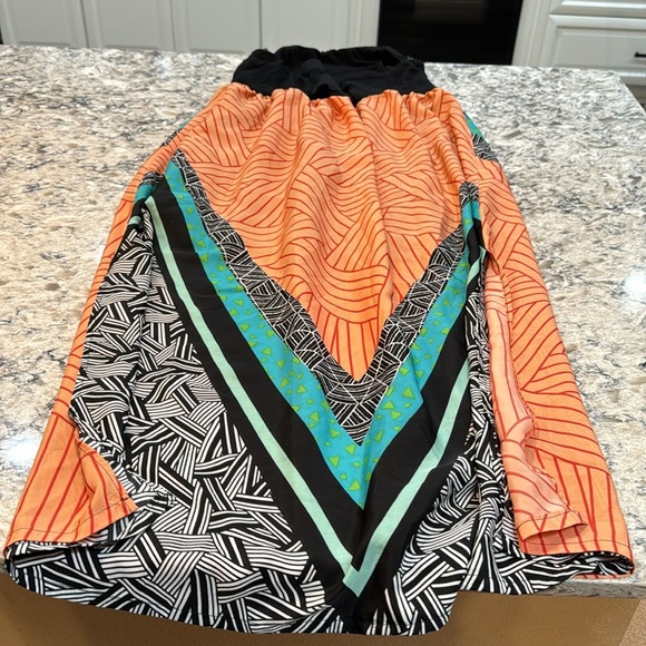 Forever 21 | Boho Strapless Maxi Dress in Orange Black Blue Size 1X - Picture 14 of 14